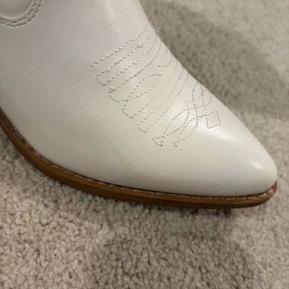 New Roper Women Hattie White Faux Leather Cowboy Western Boots Size 8 EU 39 - Picture 6 of 13
